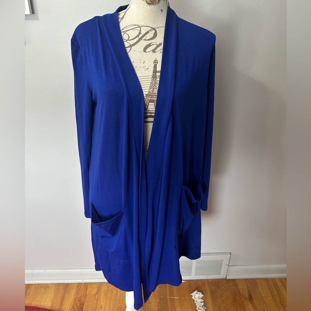 Zenana Outfitters Vibrant Blue Cardigan